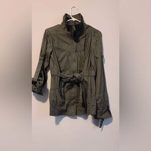 Green cotton cargo jacket